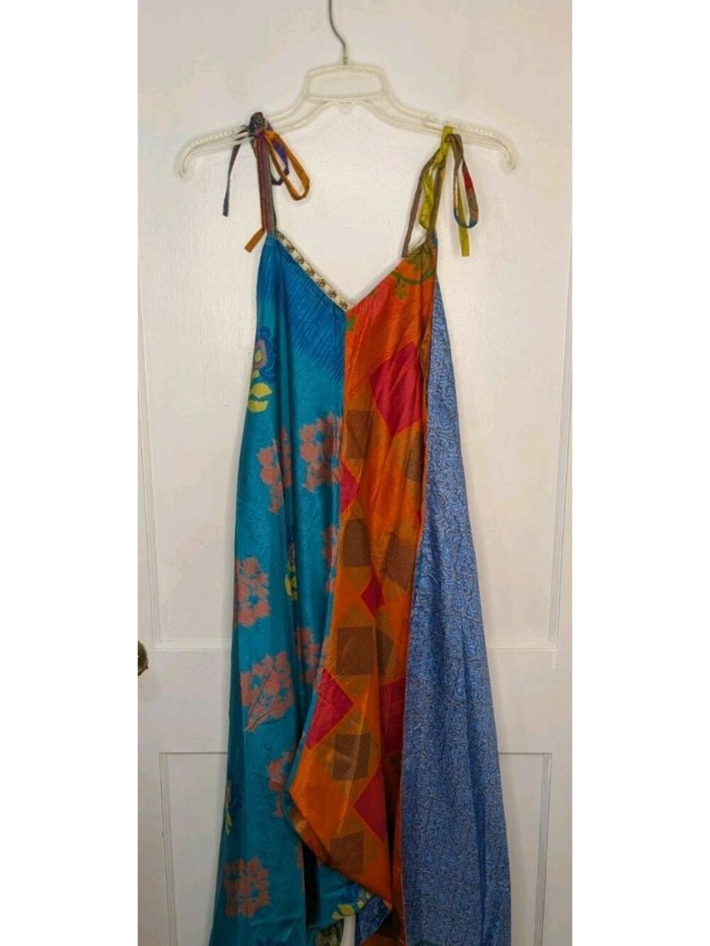 NWT Jaded Gypsy Free Size Silk Sari Saree Jumpsuit